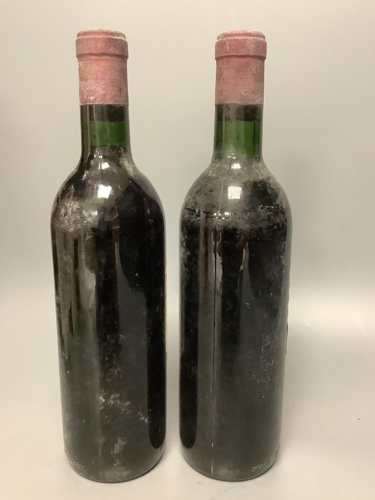 Two Chateau Bel-Air- Marquis D'Aligre, Margaux 1963